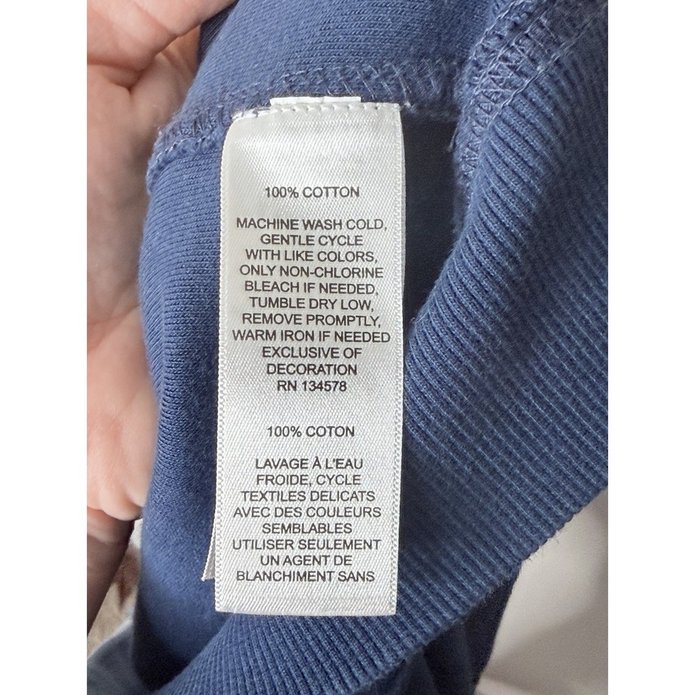 Vineyard Vines Quarter Zip Sweatshirt Women's XL Navy Blue 100% Cotton - Picture 5 of 5